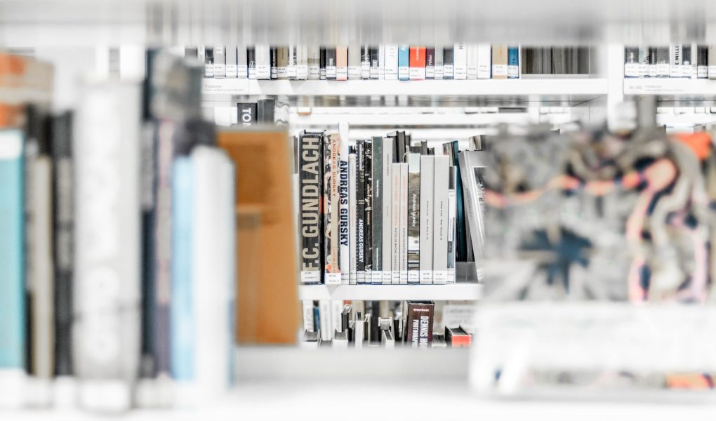 assorted books on bookshelves