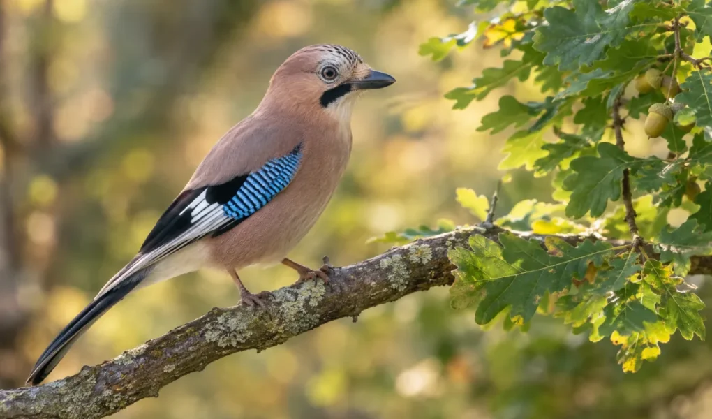 Vue d'ensemble d'un jardin avec un chêne majestueux et un filet de protection