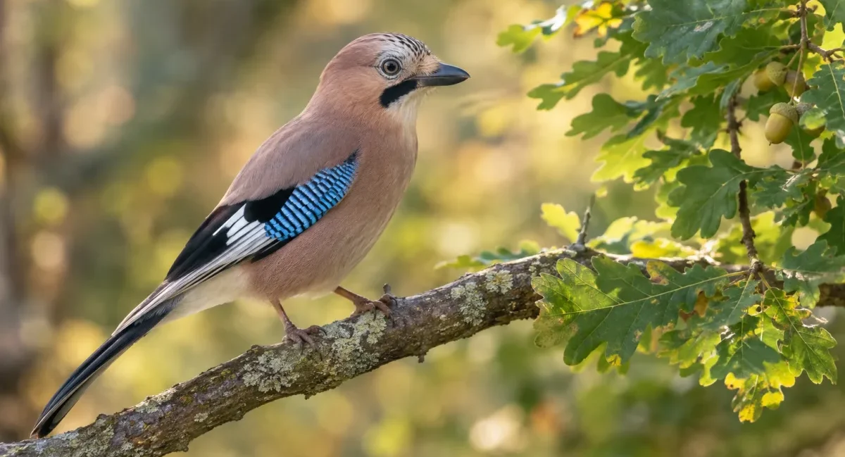 Vue d'ensemble d'un jardin avec un chêne majestueux et un filet de protection