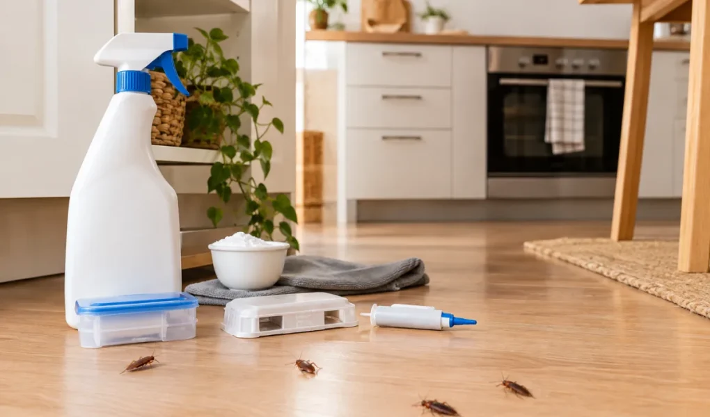 Cuisine moderne et propre avec des joints de plinthes bien scellés le long du mur