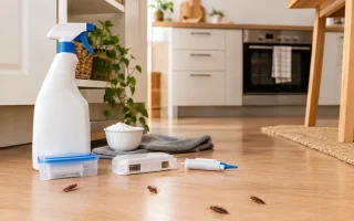 Cuisine moderne et propre avec des joints de plinthes bien scellés le long du mur